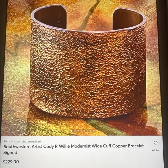 VINTAGE ‼️ NAVAJO SIGNED LARGE COPPER CUFF‼️ - Picture 13 of 13